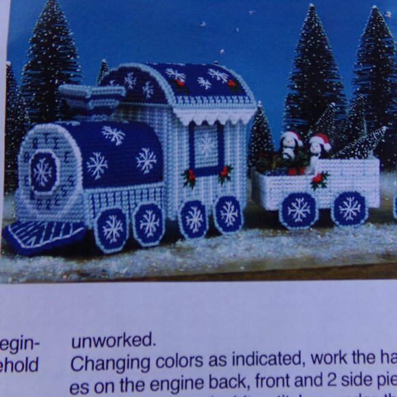 Mary Maxim Plastic Canvas Craft Project Choo Choo Train Kit Started - Picture 8 of 14